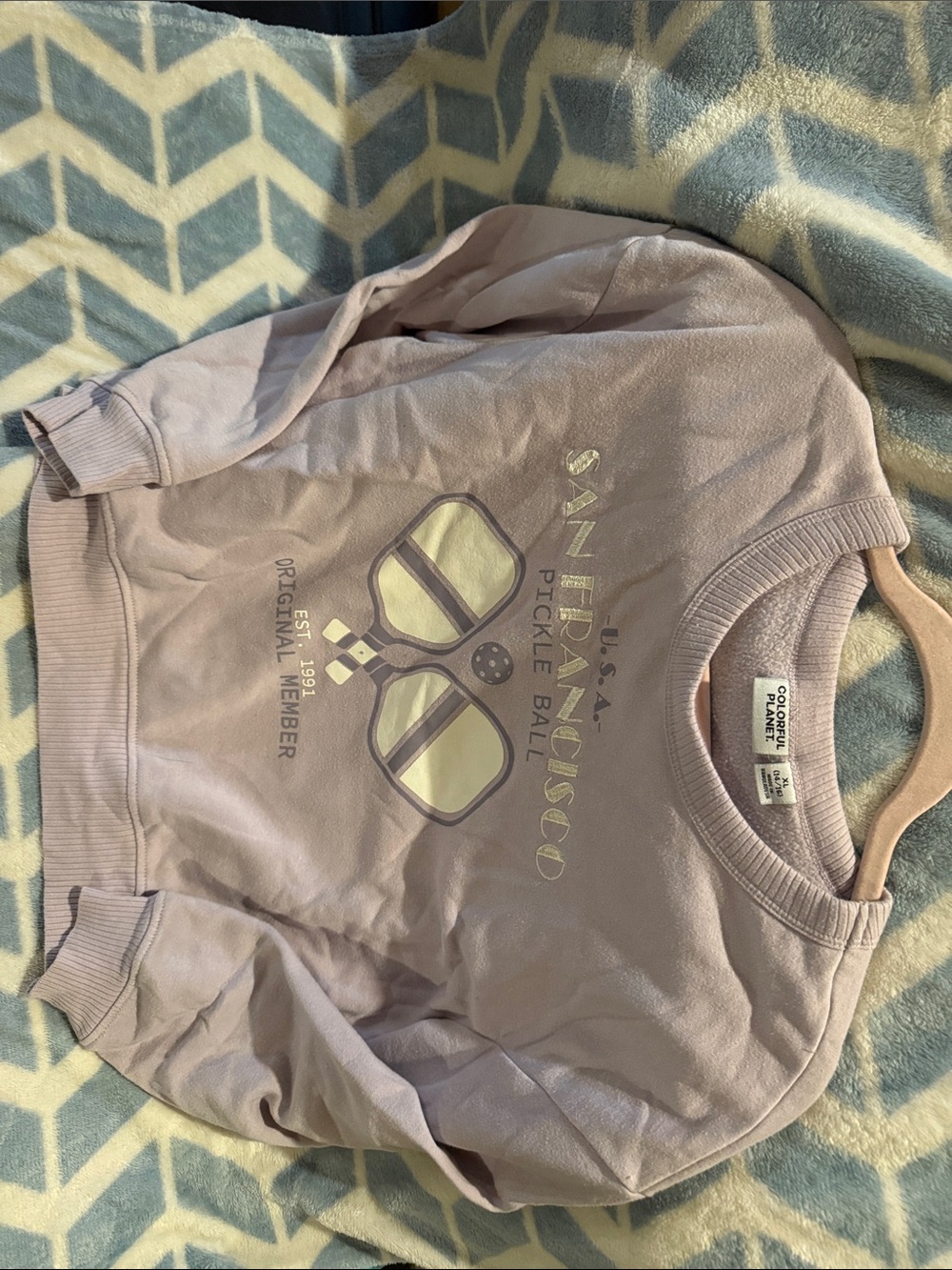 Kids Lavender 'San Francisco' Graphic Sweatshirt